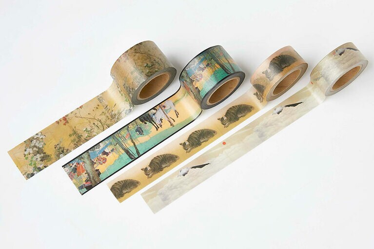 左から2つ：マスキングテープ 太 各600円、右から2つ：マスキングテープ 細 各500円。