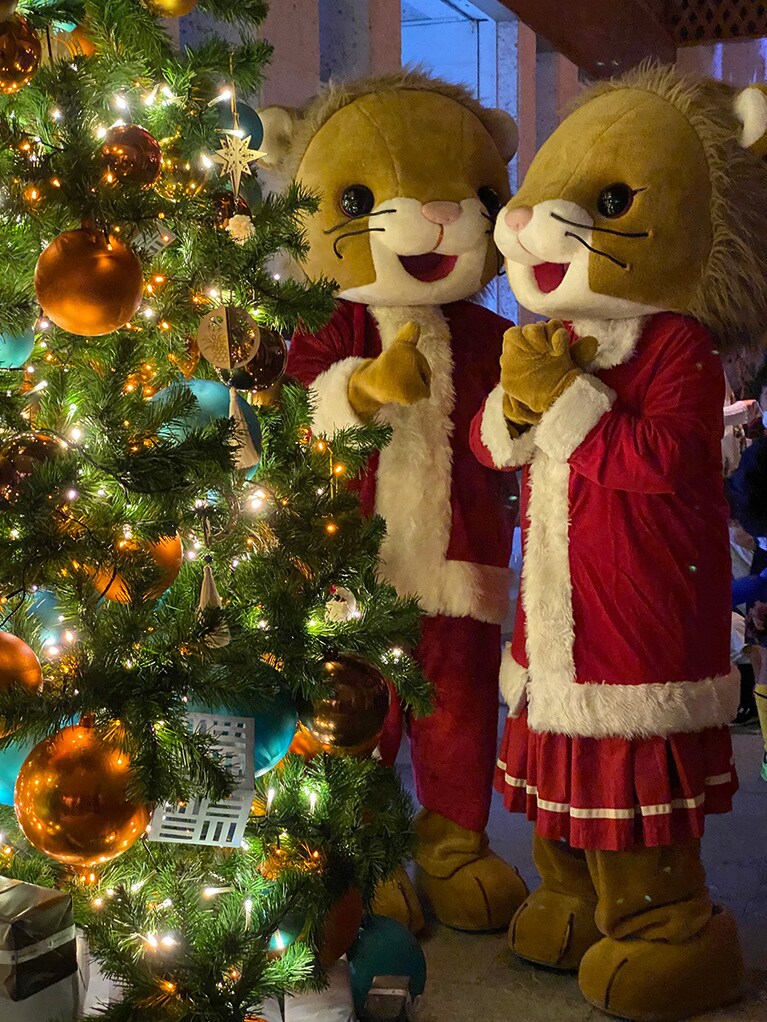 チャリティ点灯式にて。