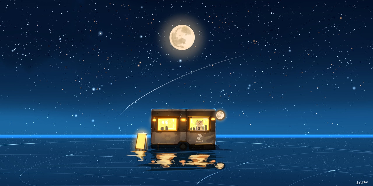 『満月珈琲店の星詠み』1巻の表紙を飾った桜田千尋さんのイラスト。