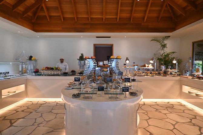 ヘルシーなメニューが多いセルシウスのビュッフェエリア。