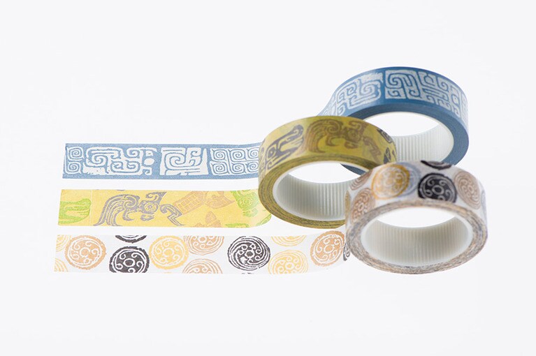 青銅器の柄のマスキングテープ(3本入り)