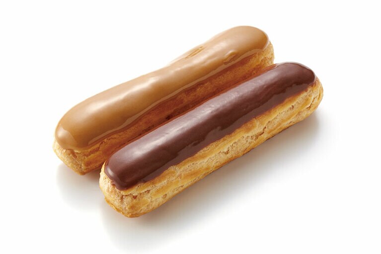 エクレア・ショコラ／モカ 各432円。