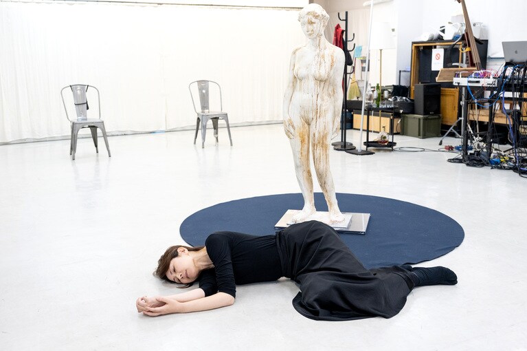 『フェードラ-炎の中で-』稽古場より