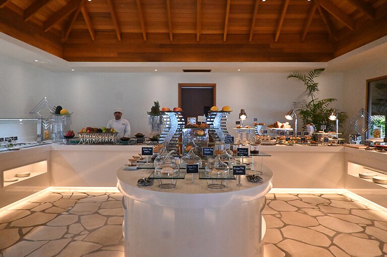 ヘルシーなメニューが多いセルシウスのビュッフェエリア。