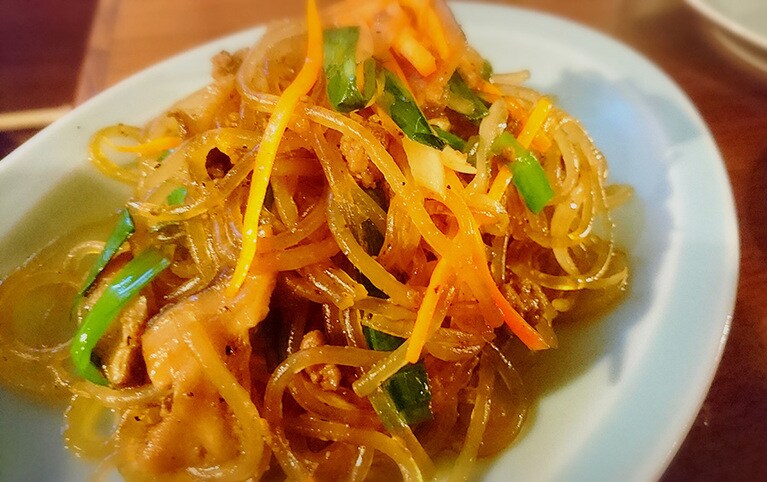 チャプチェ(600円)もごはんのお供になる。