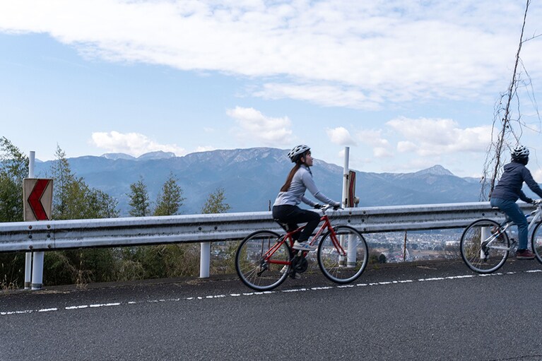 景色を眺めながらの移動はサイクルツアーならではの醍醐味。