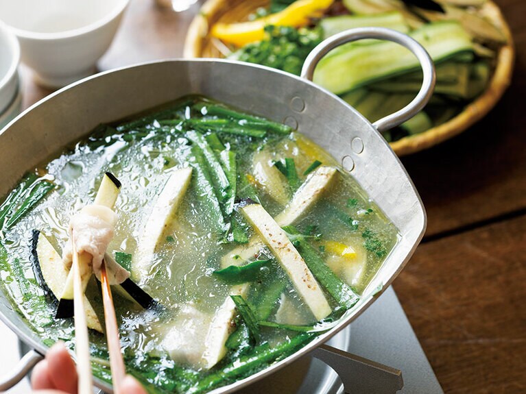 豚肉と野菜のしゃぶしゃぶ。