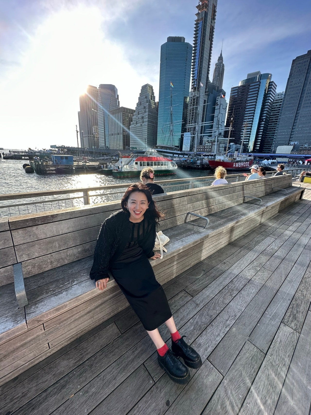 NY市街での大橋さん。写真は本人提供。