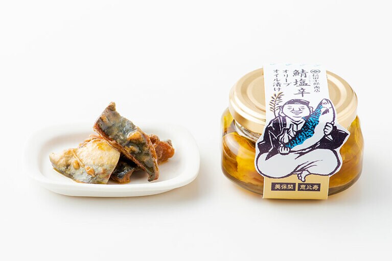 鯖塩辛オリーブオイル漬け 100g 834円／八百万マーケット