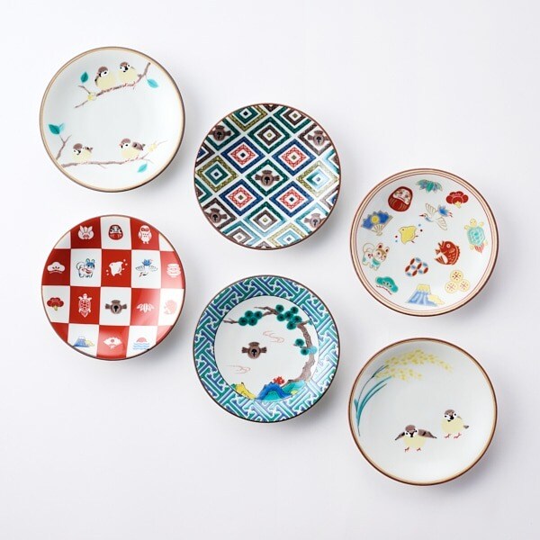 「九谷焼 豆皿 吉祥紋」各1,650円／AKOMEYA TOKYO