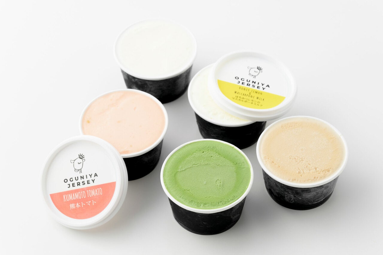 jersey gelato持ち帰り 各400円（120g）／OGUNIYA JERSEY