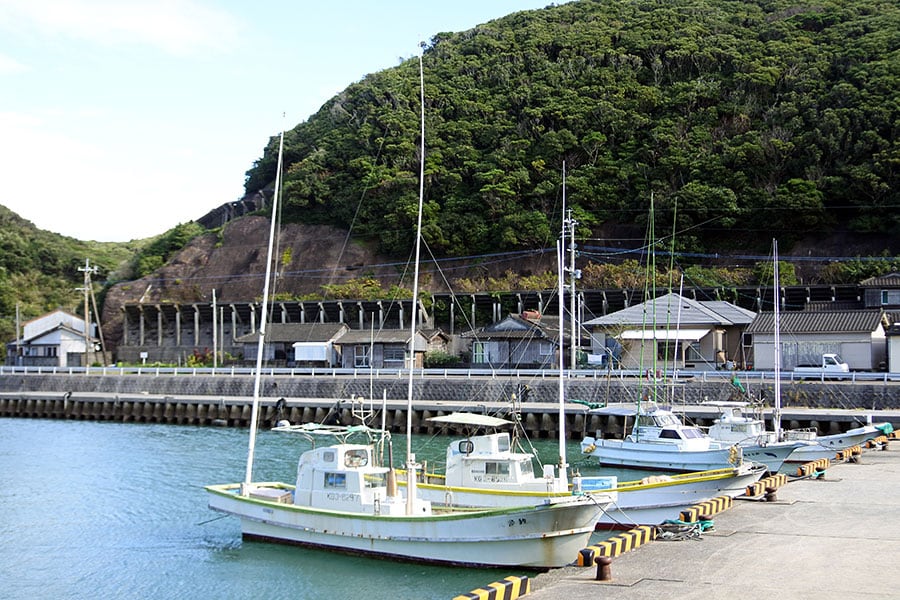 旅情あふれる浦田漁港。