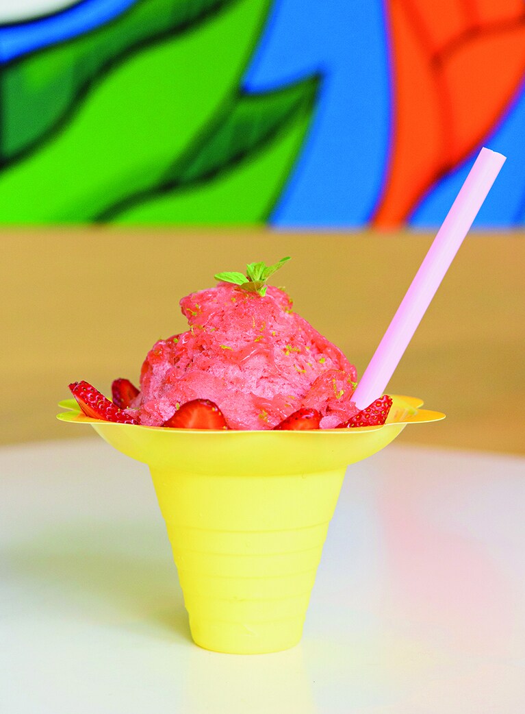 【Burger Hale(バーガー・ハレ)】シェイブアイスシェイク 5.99ドル。