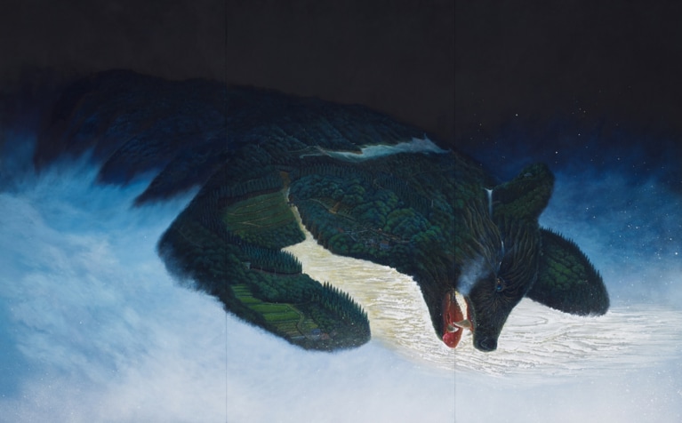 「VOCA賞」を受賞した作品『山衣（やまごろも）をほどく』（2022）。