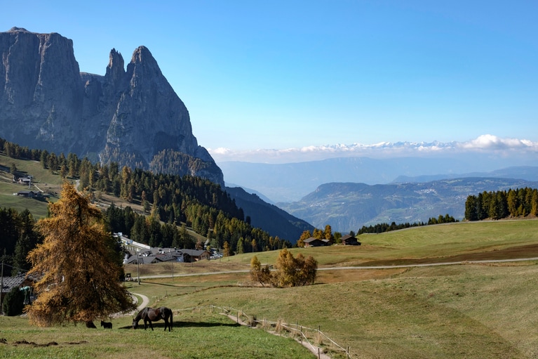 シウジ高原の、360度の雄大なパノラマが心を開放してくれる。