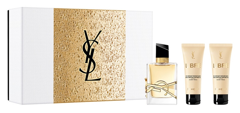 ノエル リブレ ギフトセット 15,400円。セット内容：リブレ オーデパルファム 50ml、リブレ ボディバーム 50ml×2本。発売日：12月1日(水) 公式オンライン ブティック、表参道フラッグシップ ブティック