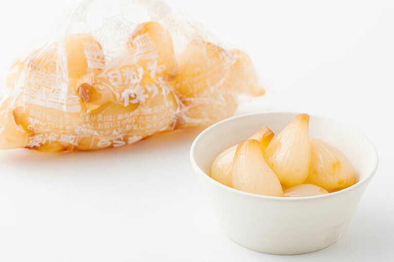 らっきょうのたまり漬 250g 700円／日光みそのたまり漬・上澤梅太郎商店