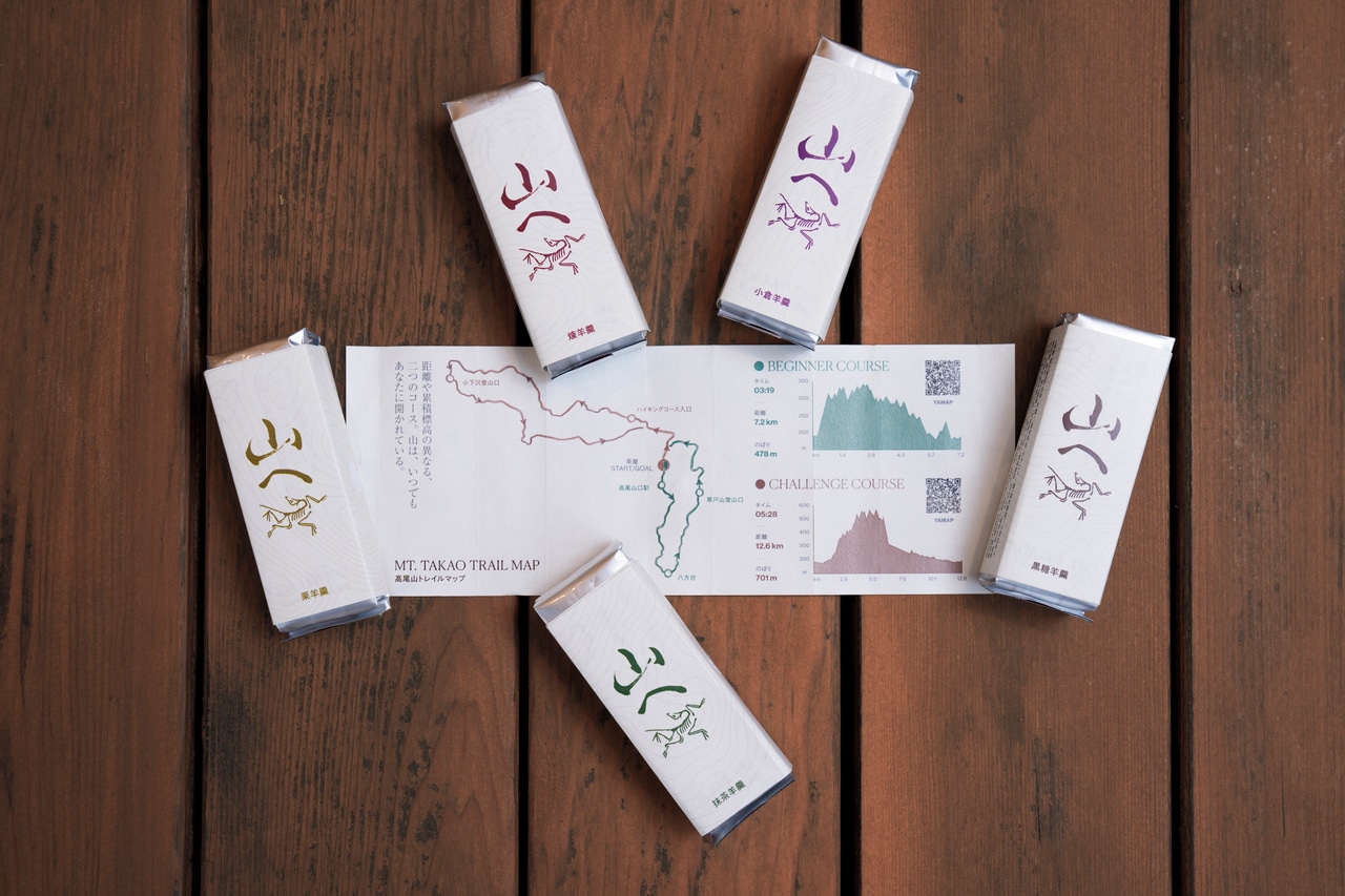 トレイルマップとしての楽しみ方もできる包装紙。