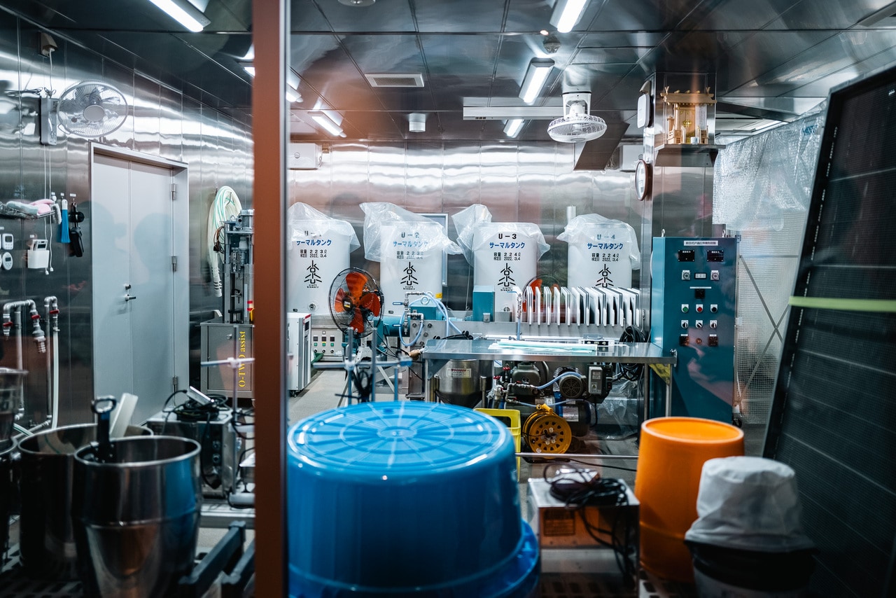 「和香牡丹 輪奏」を醸造する清酒醸造場。