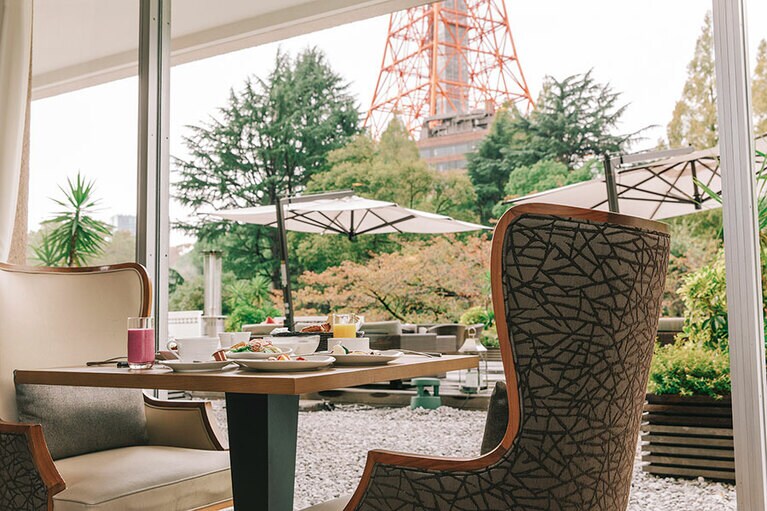 東京プリンスホテル 3階「ブッフェダイニング ポルト」。