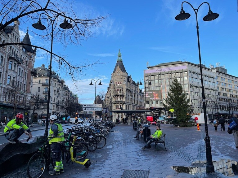 ストックホルムの街並み。小川撮影。