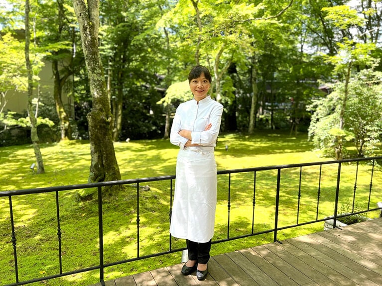 涼し気な長江桂子シェフ。