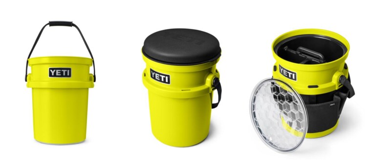 LOADOUT® 5G BUCKET／価格：8,140円。
LOADOUT® UTILITY GEAR BELT 8,140円／LOADOUT® CADDY 4,070円。
LOADOUT® LID 6,160円／LOADOUT® BUCKET SWIVEL SEAT 12,320円。