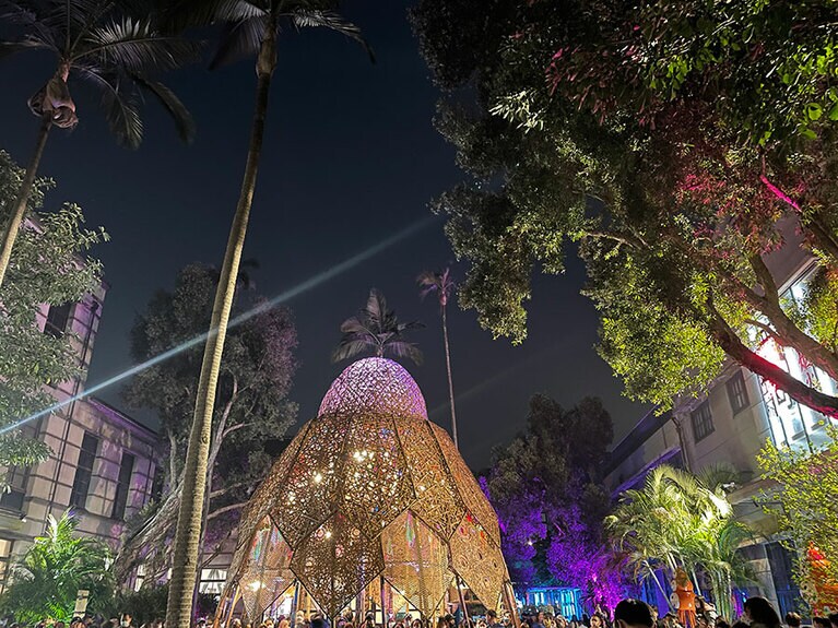 カラフルな光の演出が繰り広げられる、台湾ランタンフェスティバル。