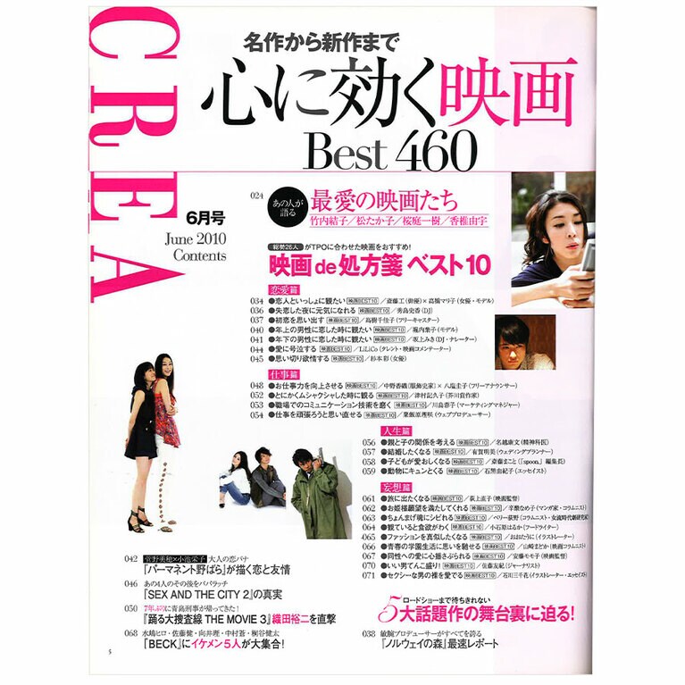 2010年6月号目次。