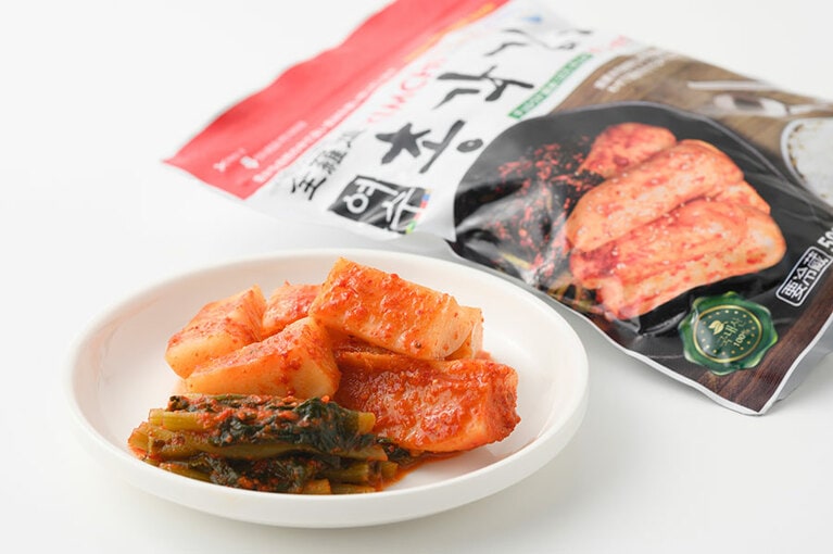 麗水（ヨス） チョンガクキムチ 778円（500g）。