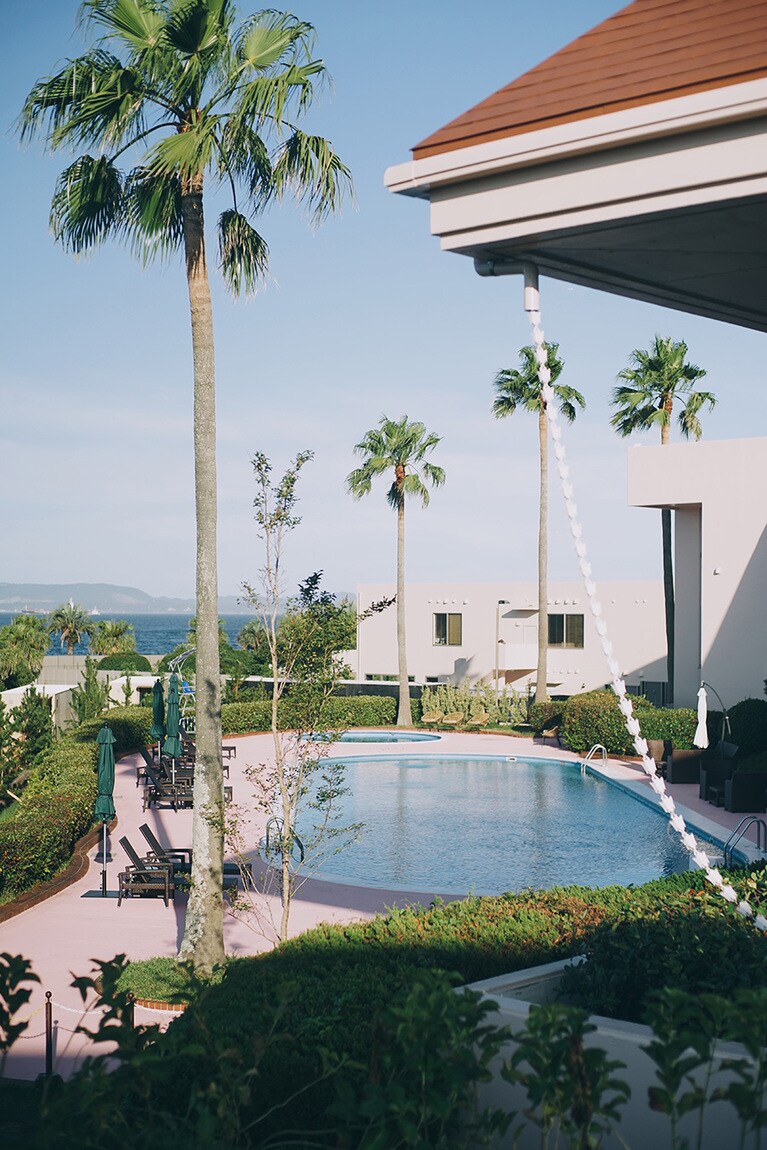 リゾート感たっぷりの光景がゲストを出迎える。