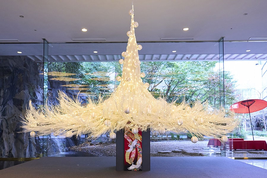 ホテル雅叙園東京のクリスマスツリー。