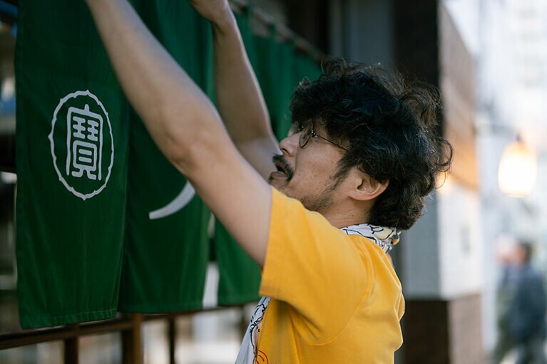 緑がキーカラーのブンカ堂。