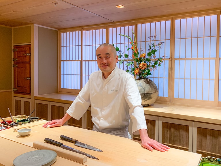 ロンドン店オープンのために、日本からやってきたヘッドシェフの和田浩崇（わだひろたか）さん。