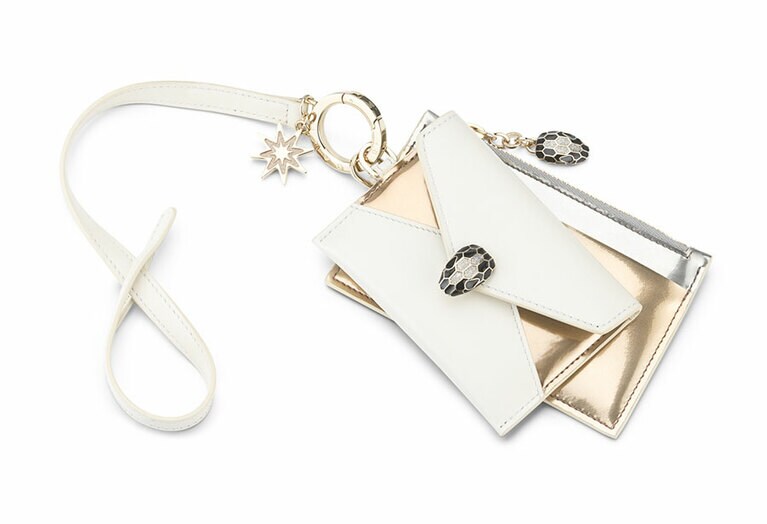 【カードケース】メタリックカーフ／ホワイトアゲート W13 ×H8×C3cm 78,000円。