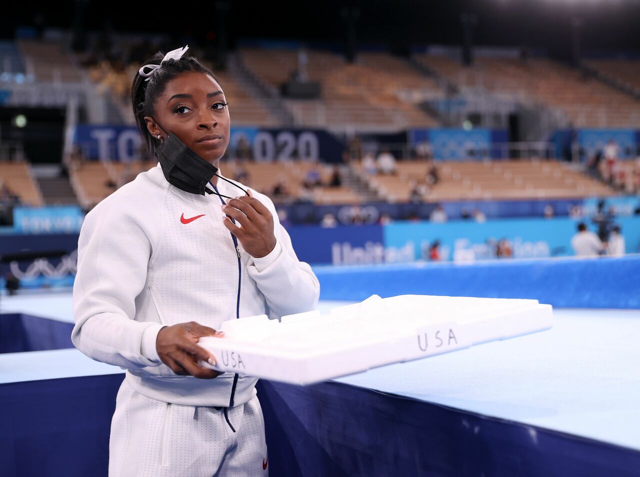 シモーン・バイルス選手（米国）。東京五輪後は2年間の休養を経て、2024年のパリ五輪では団体、個人総合、跳馬で金メダルを獲得　©getty