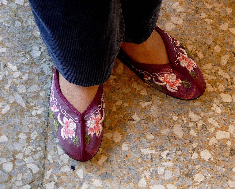 取材当日、緑さんが履いてきてくれたのは2018年秋の新作。タイツにも合わせやすいとのことです。