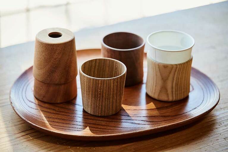 【小泉誠さんの愛用品】コップホルダー 各2,500円／テーブル工房kiki