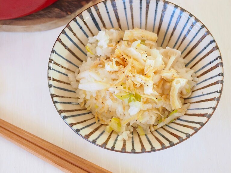 (5)蒸らし時間が終わったら、器に盛り付けて完成です。