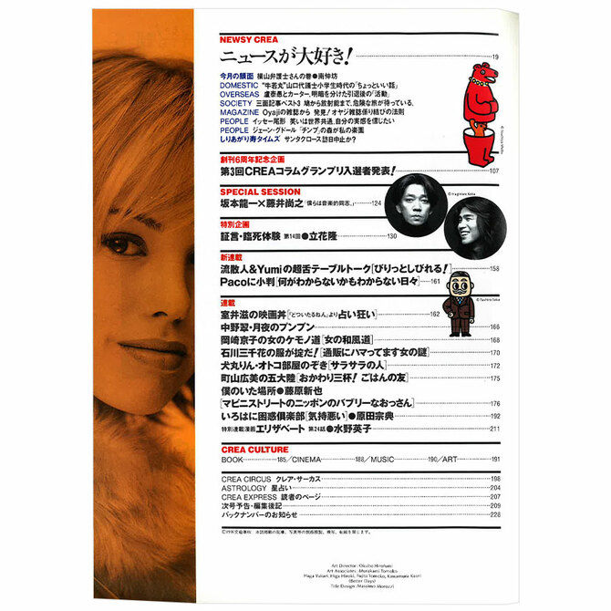 CREA表紙プレイバック【1996年1月号～3月号】黄金のシネマ、開運大作戦