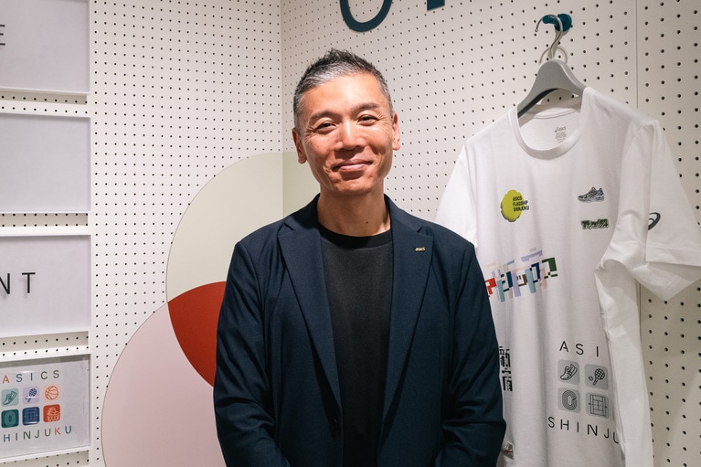 アシックスジャパン代表取締役社長の阿部 雅氏。