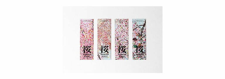 「ダミアン・ハースト　桜」展　ブックマーク with スケール　Photographed by Shuzo Hosoya