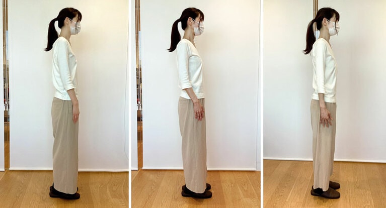 左がビフォー、中が「春日式」後、右が「先生の修正」後です。