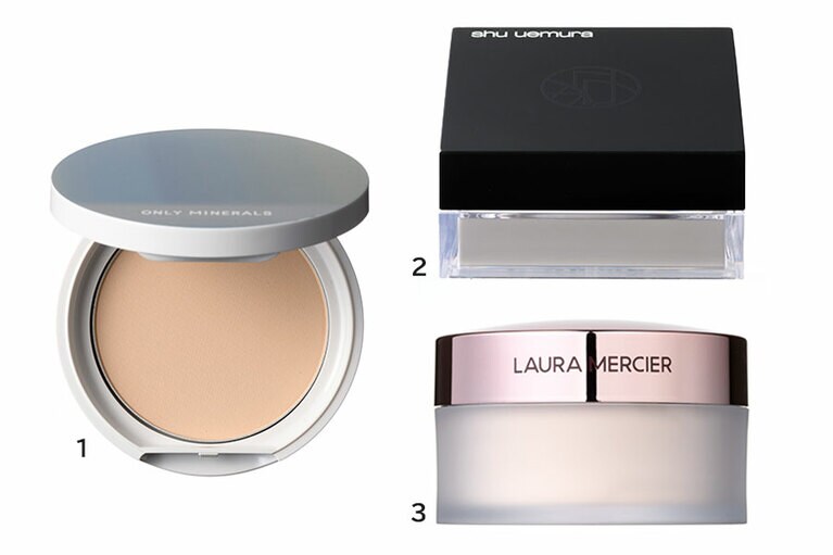 1：オンリーミネラル ミネラルUVパウダー クールコンフォート SPF50+・PA++++ 4,950円(限定発売中)／ヤーマン 
2：アンリミテッド mopo ルース パウダー 6,050円／シュウ ウエムラ 
3：トランスルーセント ルース セッティング パウダー トーンアップ ローズ 5,280円／ローラ メルシエ
