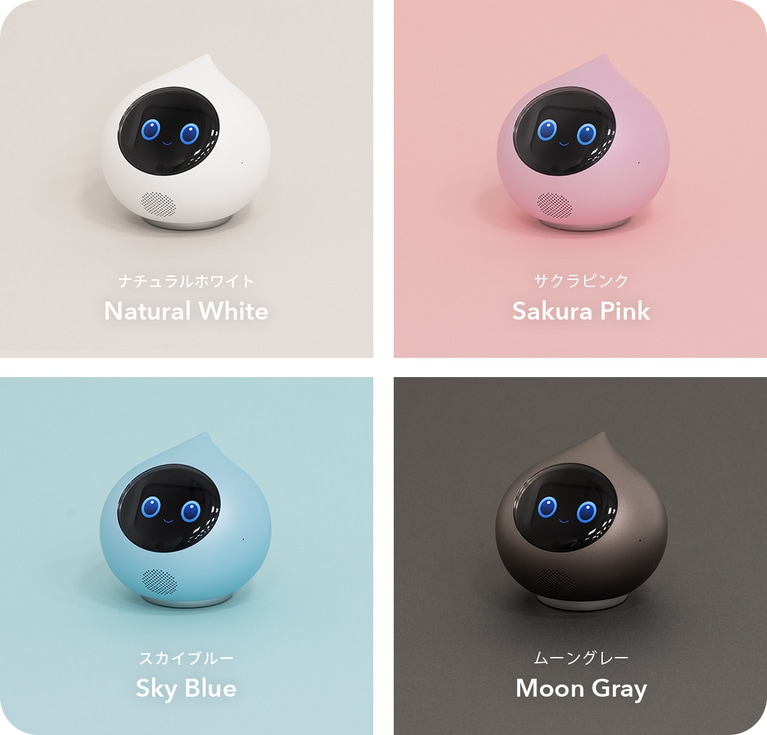 カラーはナチュラルホワイト、サクラピンク、スカイブルー、ムーングレーの4色。