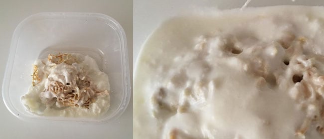 切り干し大根が「ひたひたになる」以上にヨーグルトを入れる。