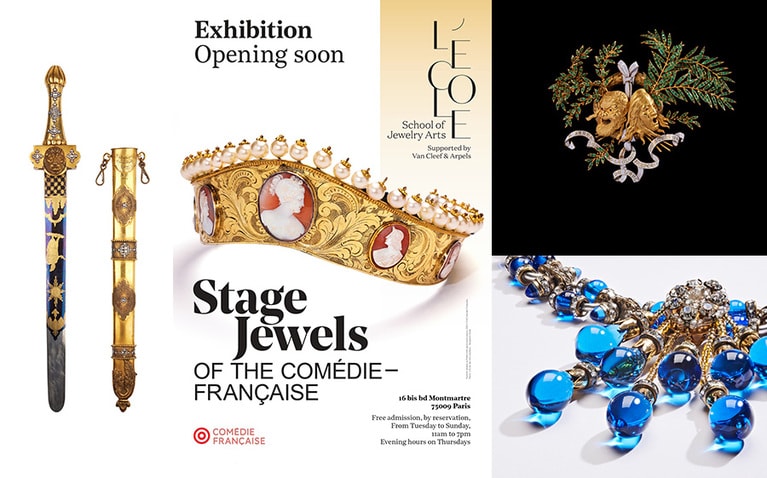 「コメディ・フランセーズの舞台を彩るジュエリー」展 開催期間未定。入場無料・要予約 lecolevancleefarpels.com/jp