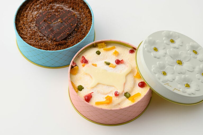 glacier ALICE「アイスケーキKAN＆KAN」4,000円（2個入。左から：チョコアイスケーキ200g、バニラアイスケーキ170g）／福岡県