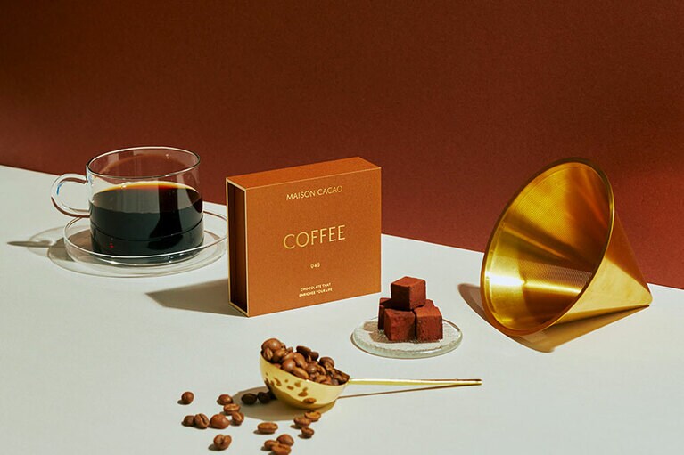 コロンビアコーヒーセット 3,672円。※アロマ生チョコレート COFFEEの単品販売もあり(2,376円)。