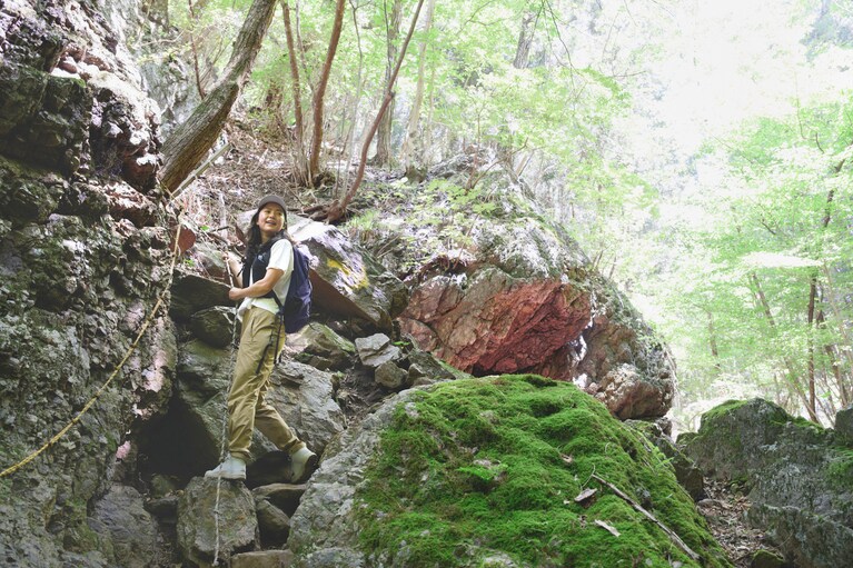 こんな岩場も！